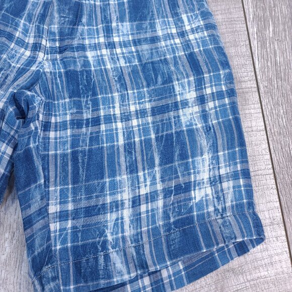 Polo Ralph Lauren Mens Indian Madras Linen Shorts Size 30 Blue Plaid Bermuda - Picture 3 of 8